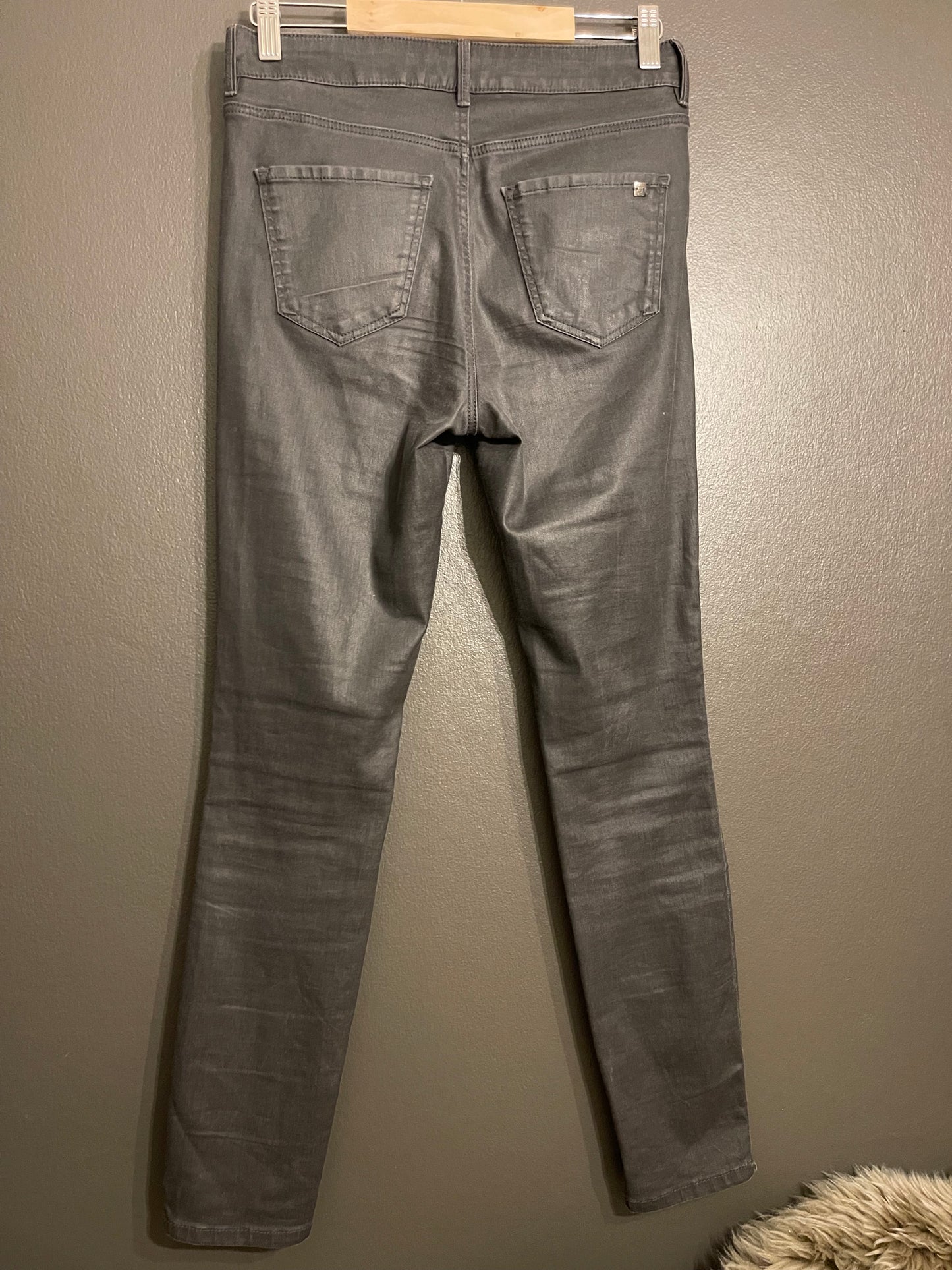 Byxor gråa skinny fit med något blank yta 36 - Massimo Dutti