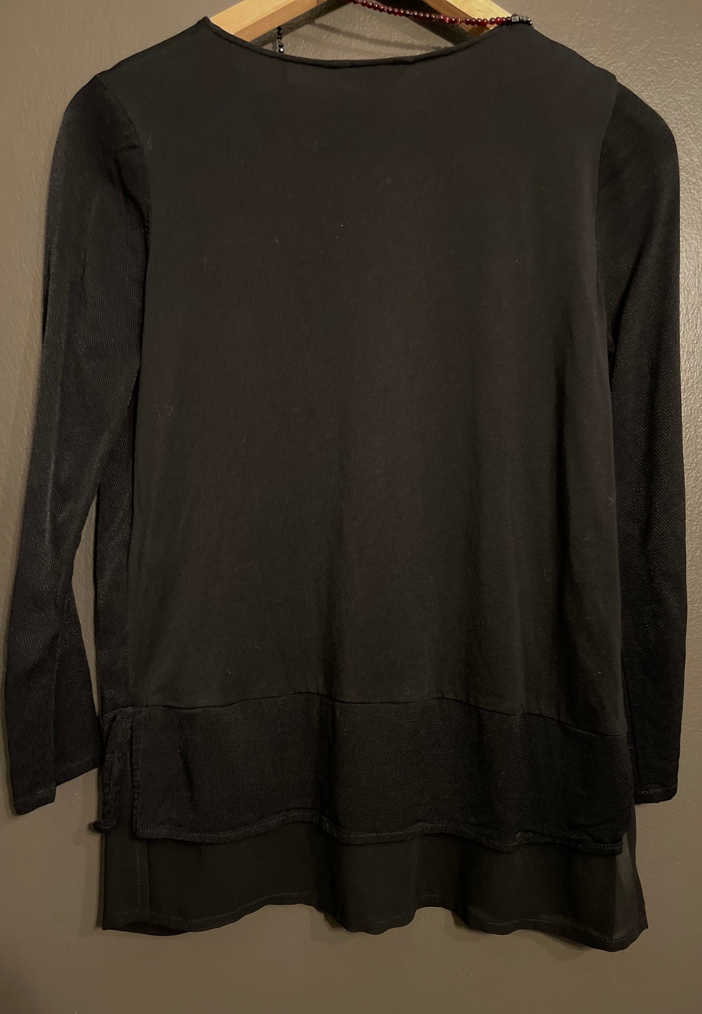 Top svart långärmad XS - Massimo Dutti