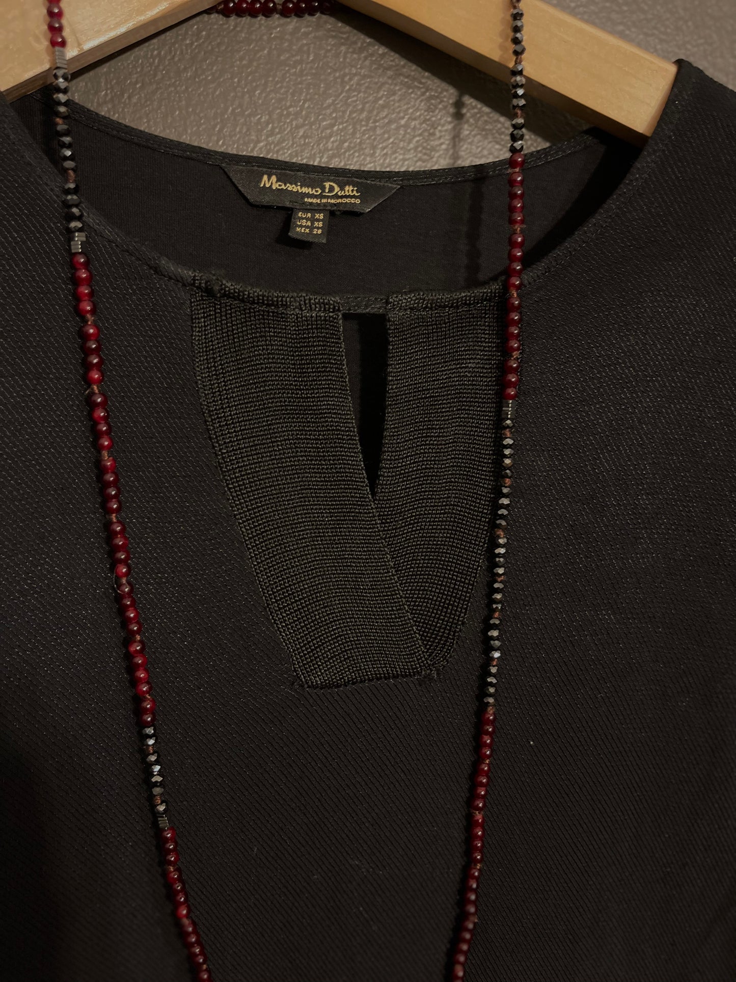 Top svart långärmad XS - Massimo Dutti